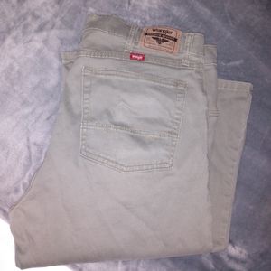 Wrangler straight fit olive green pants